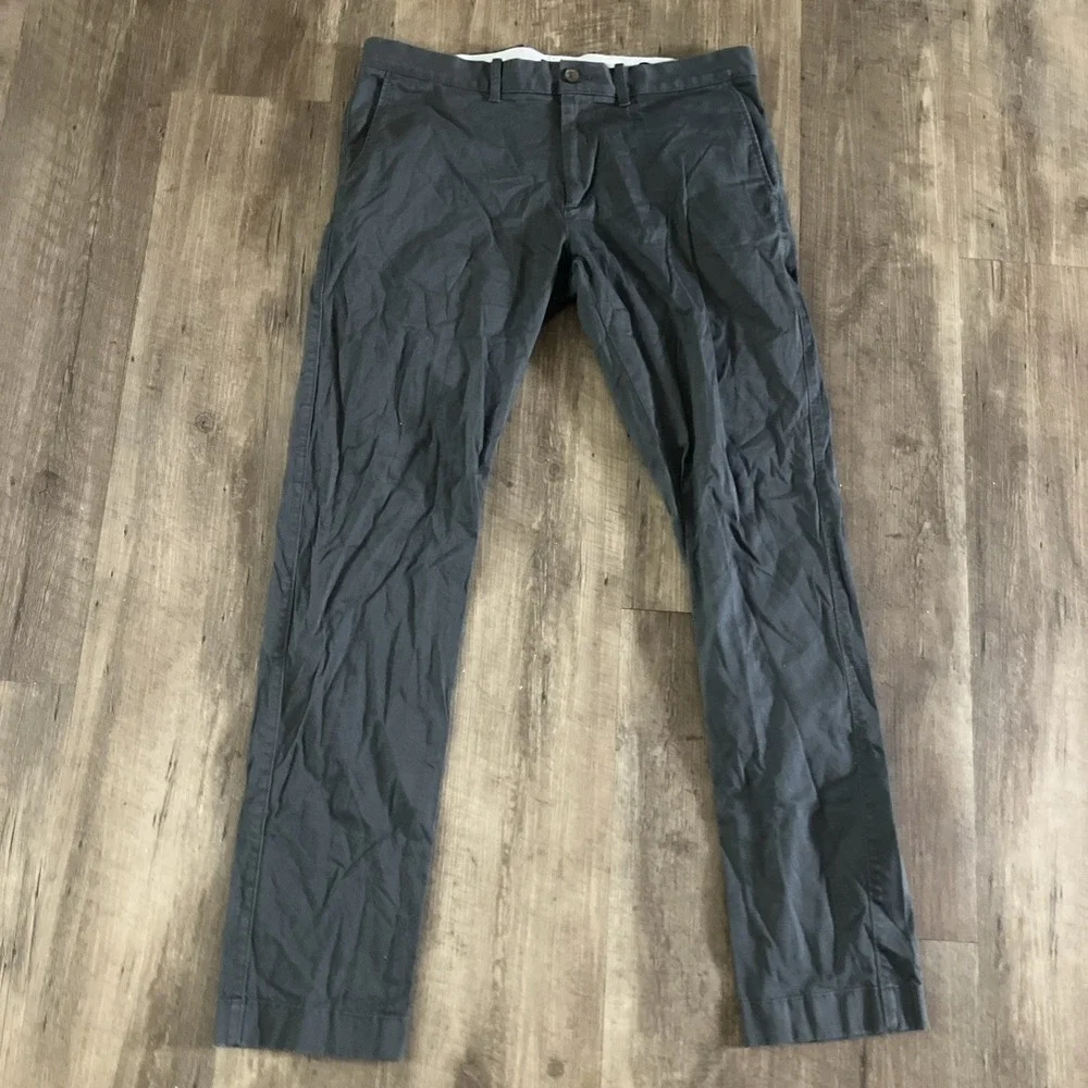 J.CREW Men's Stretch Pants Grey Size 34X34 Slim Fit
